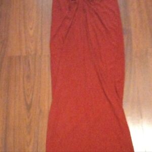 SKIMS Vibrant Red Maxi Skirt